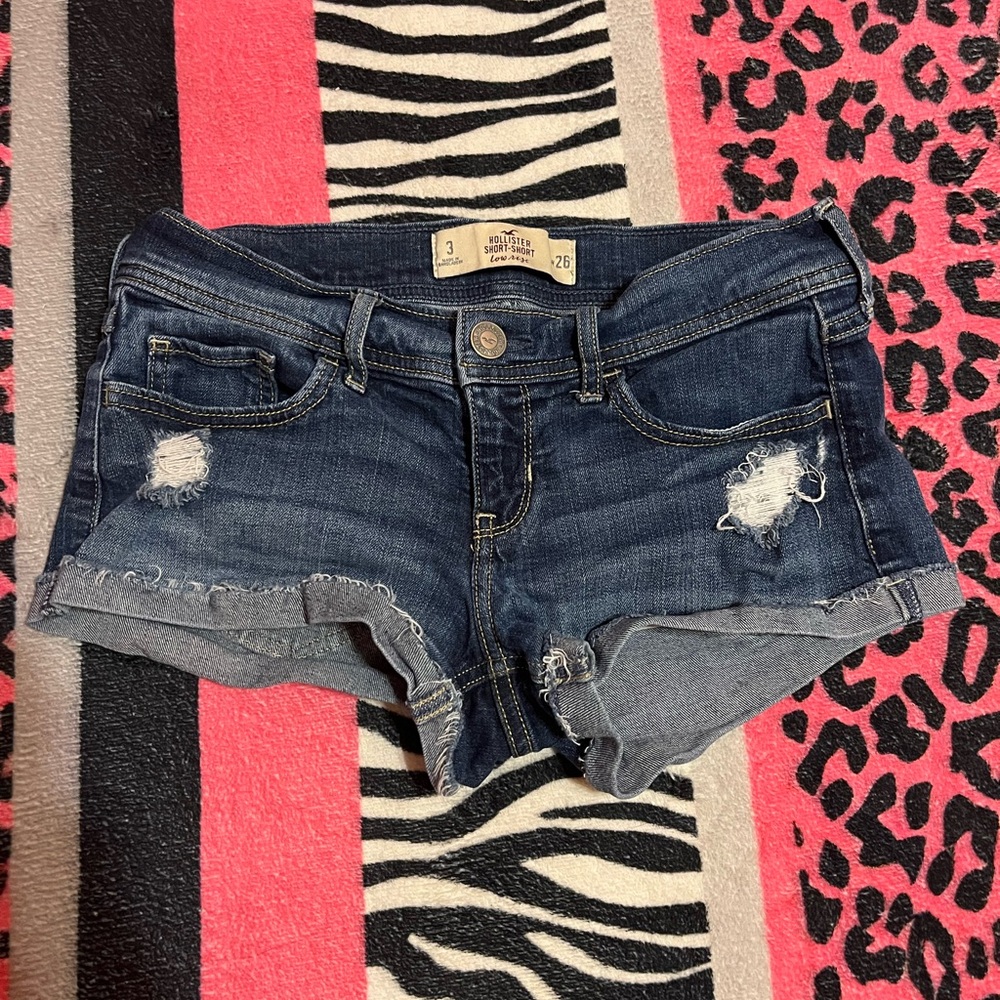 Vintage Hollister low rise ripped jean shorts